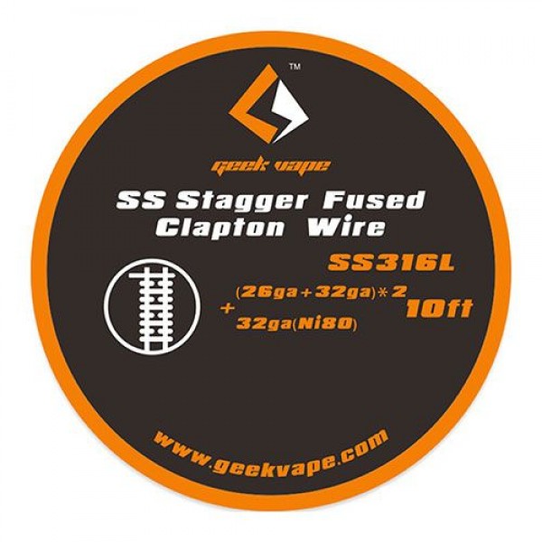 Geek Vape SS316L Stagger Fused Clapton Wire 3m